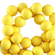 Acrylic beads 8mm round Shiny Bright yellow